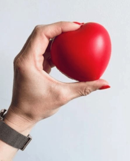 Piłka do ćwiczeń nadgarstka - Czerwone Serduszko